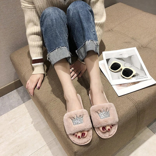 Women's Warm Winter Slippers Womens Fur Slippers